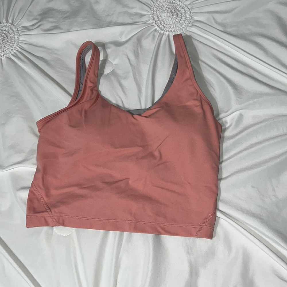 pink athletes tank with built in sports bra
